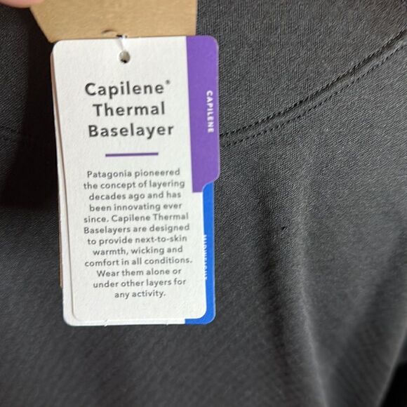 Patagonia NWT sz L capilene midweight black womens long sleeve thermal new cond - Picture 6 of 8